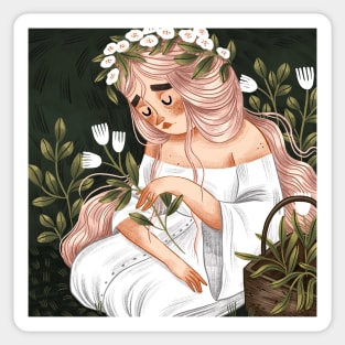 Flower Picking Sticker